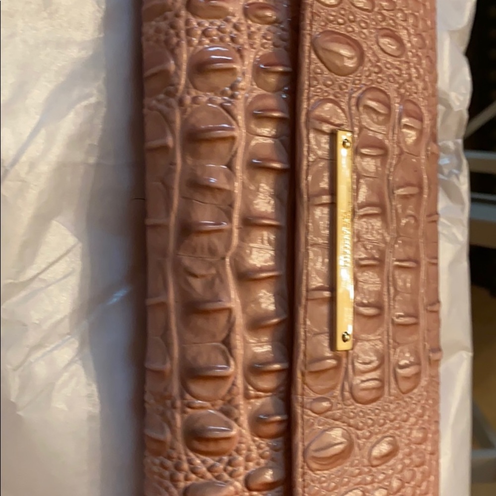 Authentic Brahmin Pink Checkbook Wallet